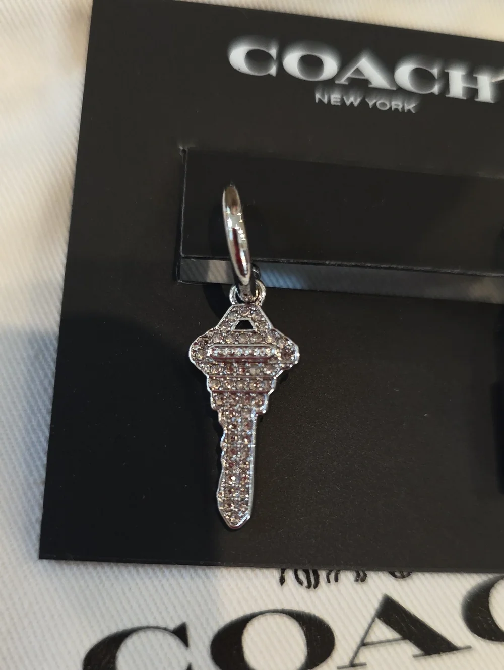 Coach Lock And Key Drop Earrings